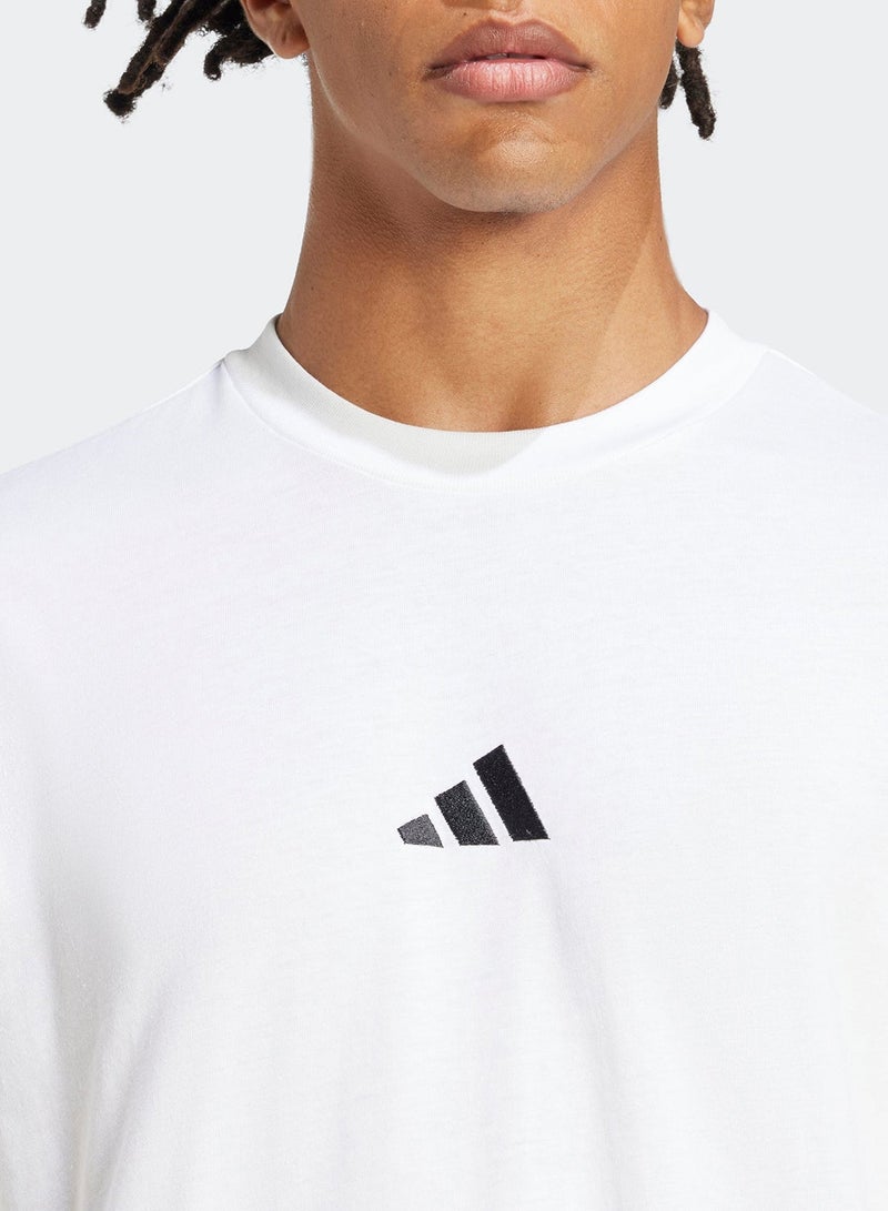 Adidas Essential 3 Stripe Single Jersey T-Shirt - Image 4